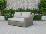 Contemporary 30" Aluminum Wood And Rattan Sectional Sofa Set
