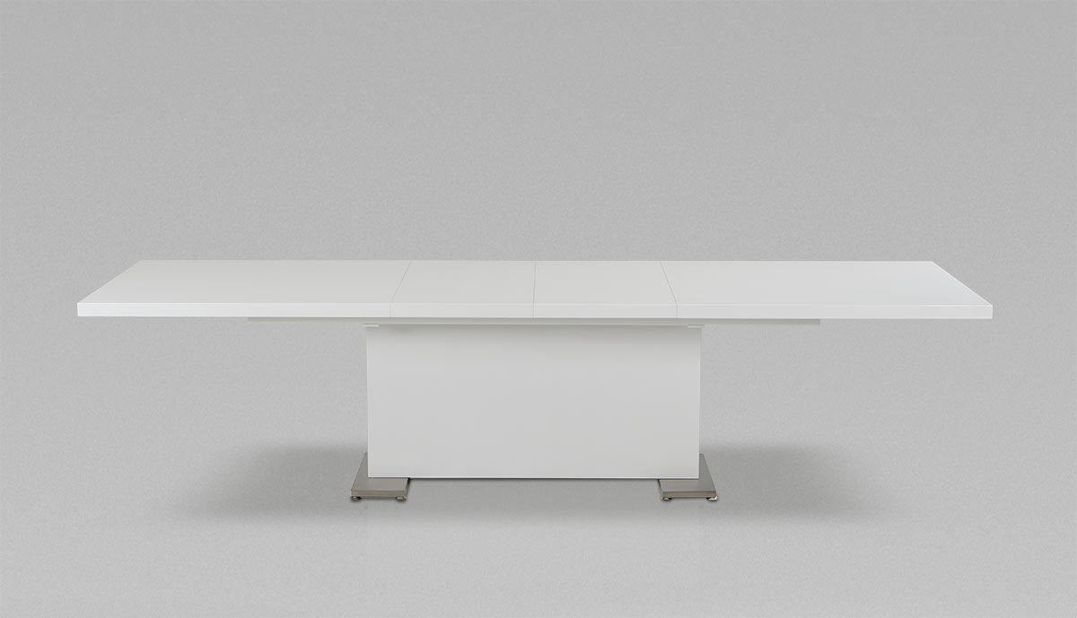 39" White Folding Dining Table