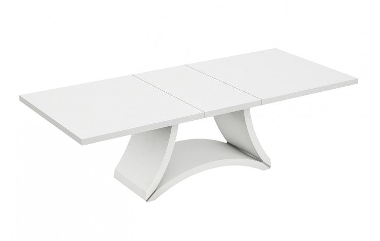 Modern Lacquer Dining Table in High Gloss in White