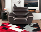 Leather Match Solid Color Pillow Top Arms Club Chair Silver Legs