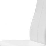 Set Of 4 Modern Dining White Faux Leather Dining Chairs