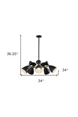 Cinco Diabolo Adjustable Metal Pendant Black