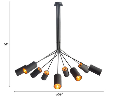 Explosion Ceiling Lamp Black