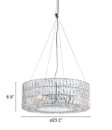 Mod Chrome and Crystal Bling Chandelier