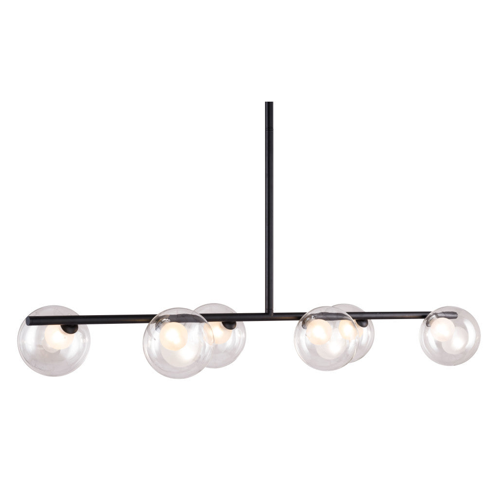 Black Kitchen Island 6-Light Metal Ceiling Light