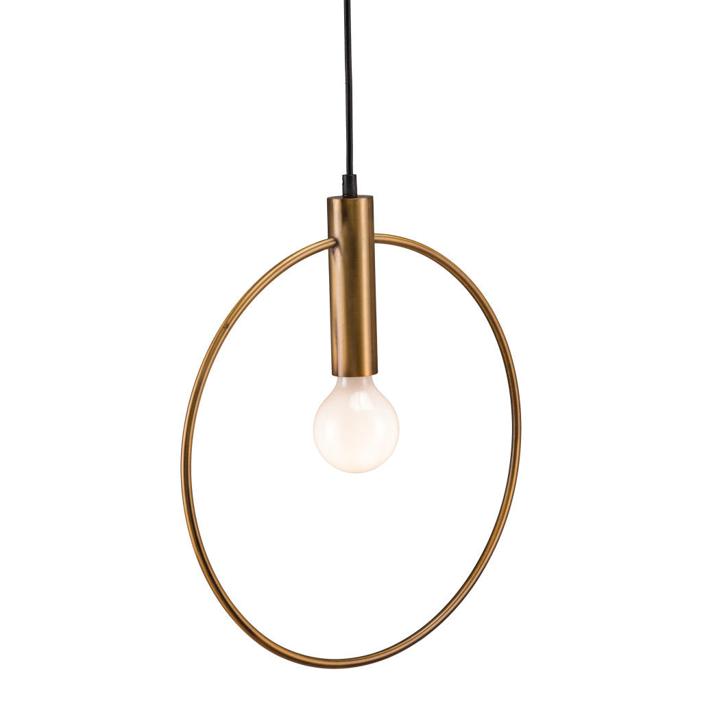 Gold Ring Ceiling Lamp