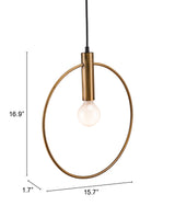 Gold Ring Ceiling Lamp