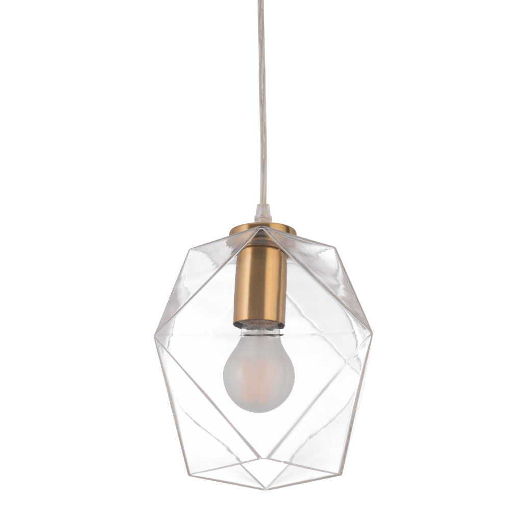 Gold Lantern Plastic Dimmable Ceiling Light