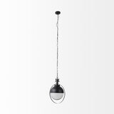 Black Metal Sphere Pendant Hanging Light