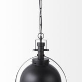 Black Metal Sphere Pendant Hanging Light