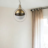 Gold Metal Sphere Pendant Hanging Light