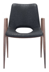 Set of Two Black Retro Modern Funk Dining Chairs