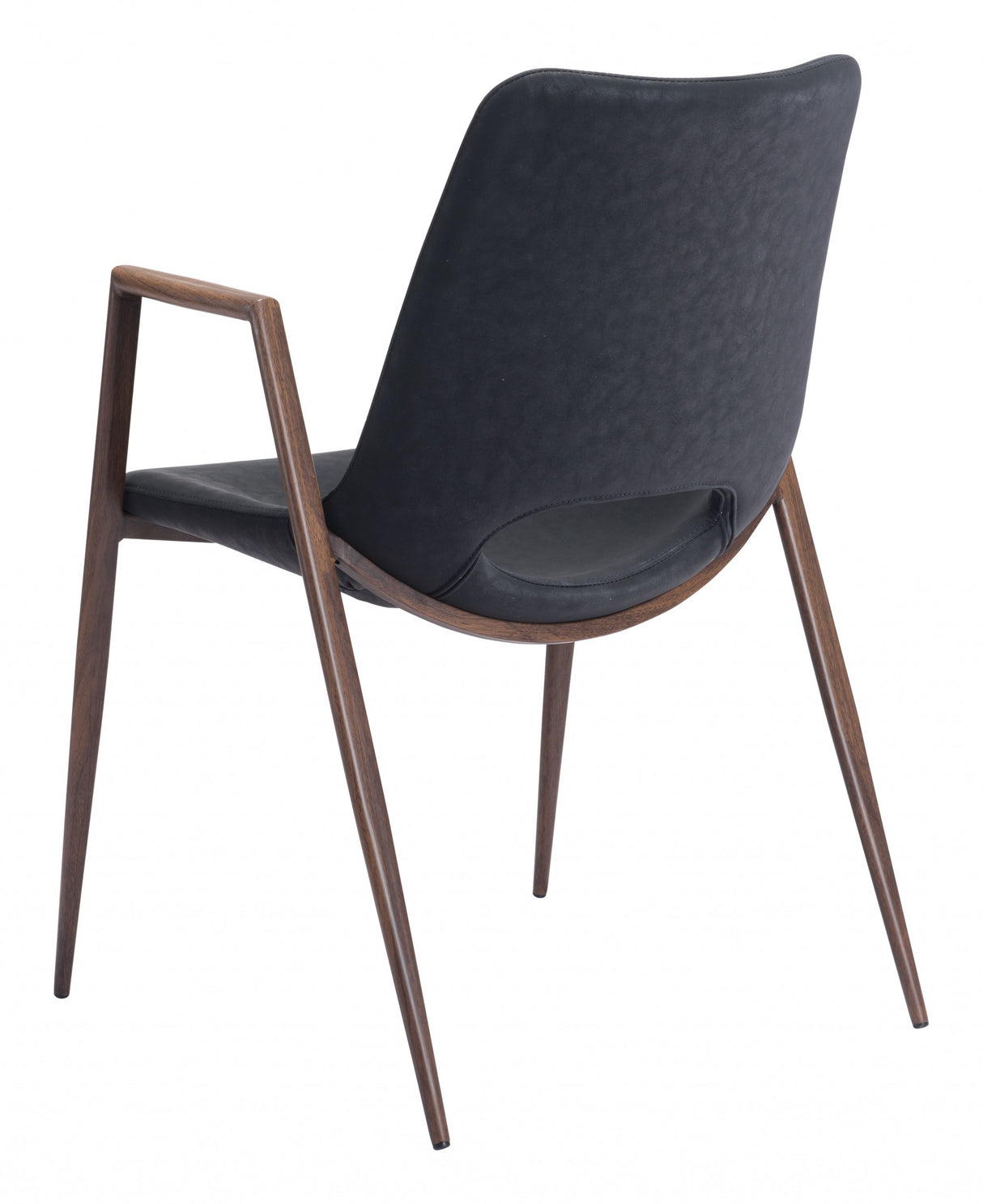 Set of Two Black Retro Modern Funk Dining Chairs