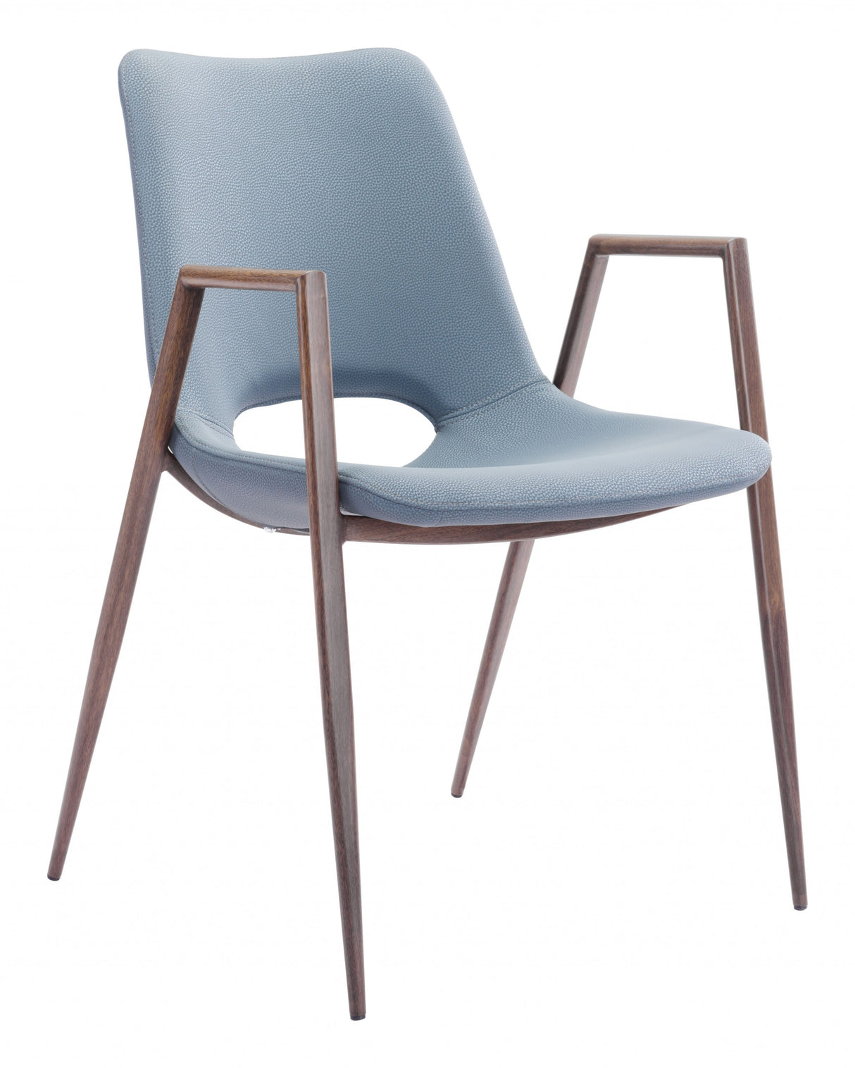 Set of Two Gray Retro Modern Funk Dining Chairs