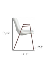 White Retro Modern Funk Dining Chairs (Set of 2)