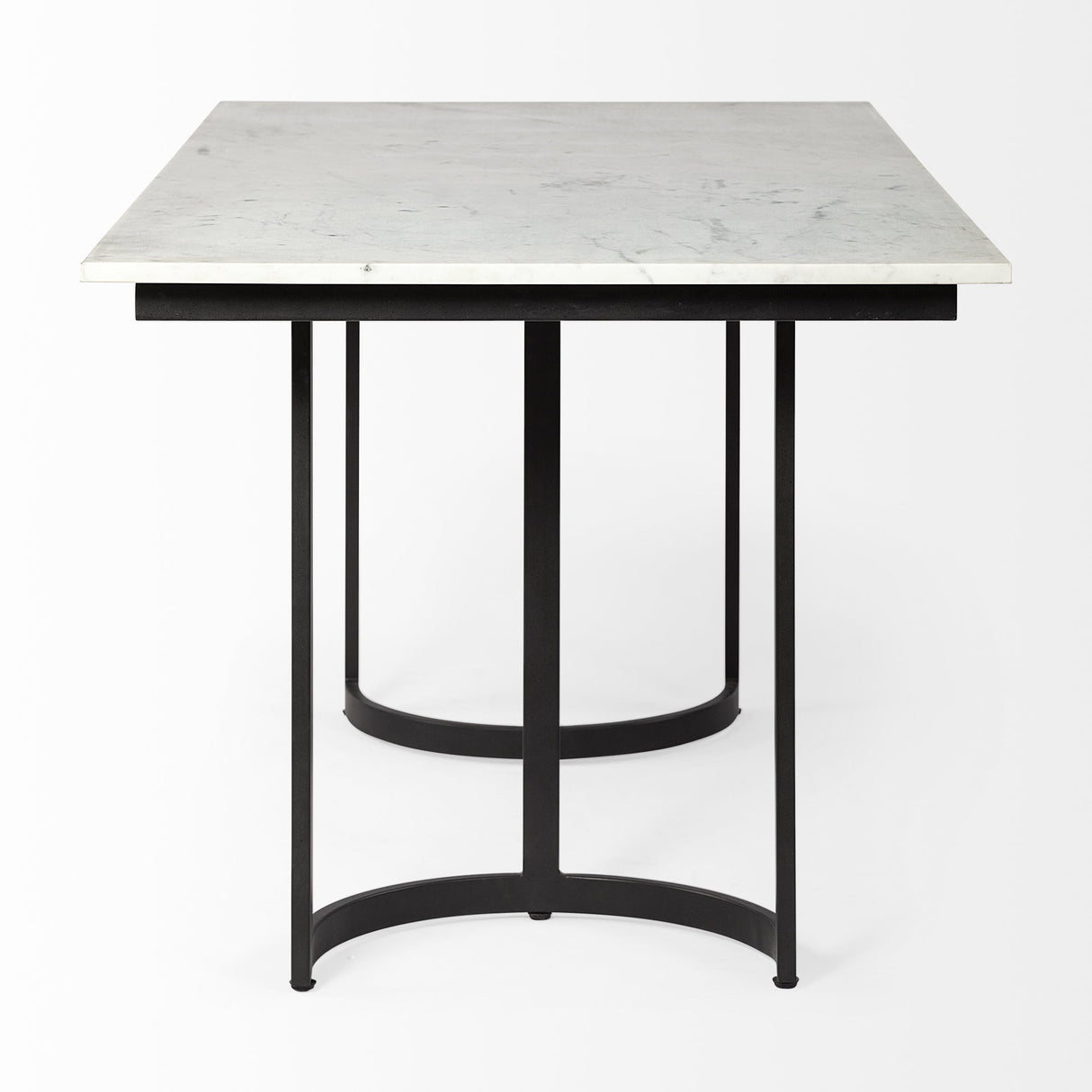 Modern Marble and Metal Dining Table