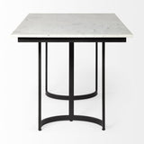 Modern Marble and Metal Dining Table