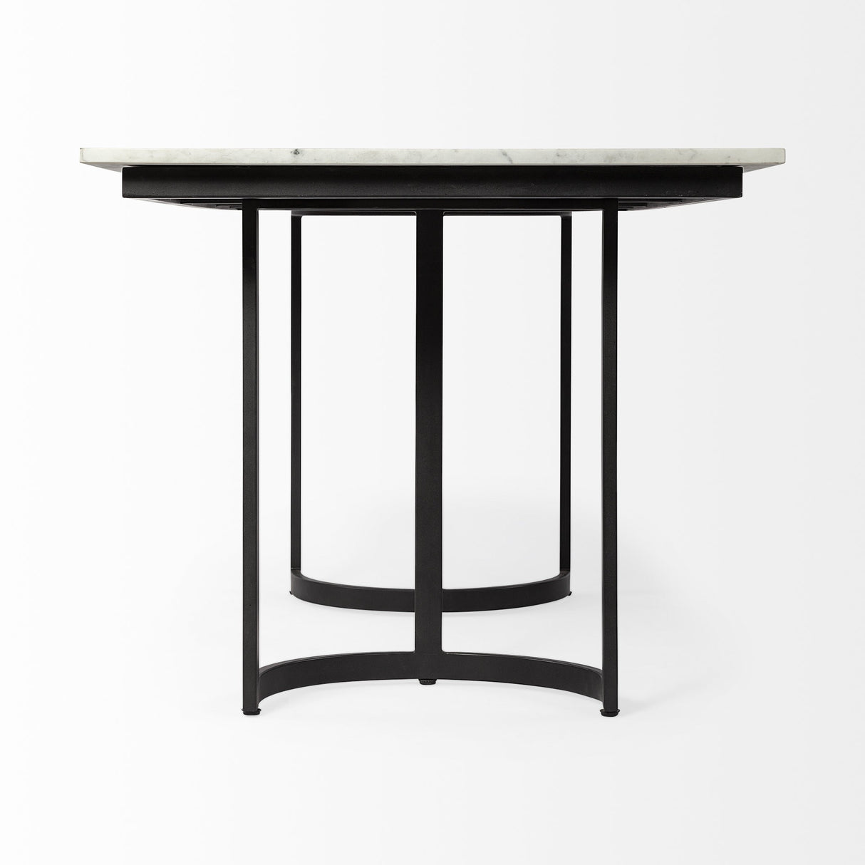 Modern Marble and Metal Dining Table