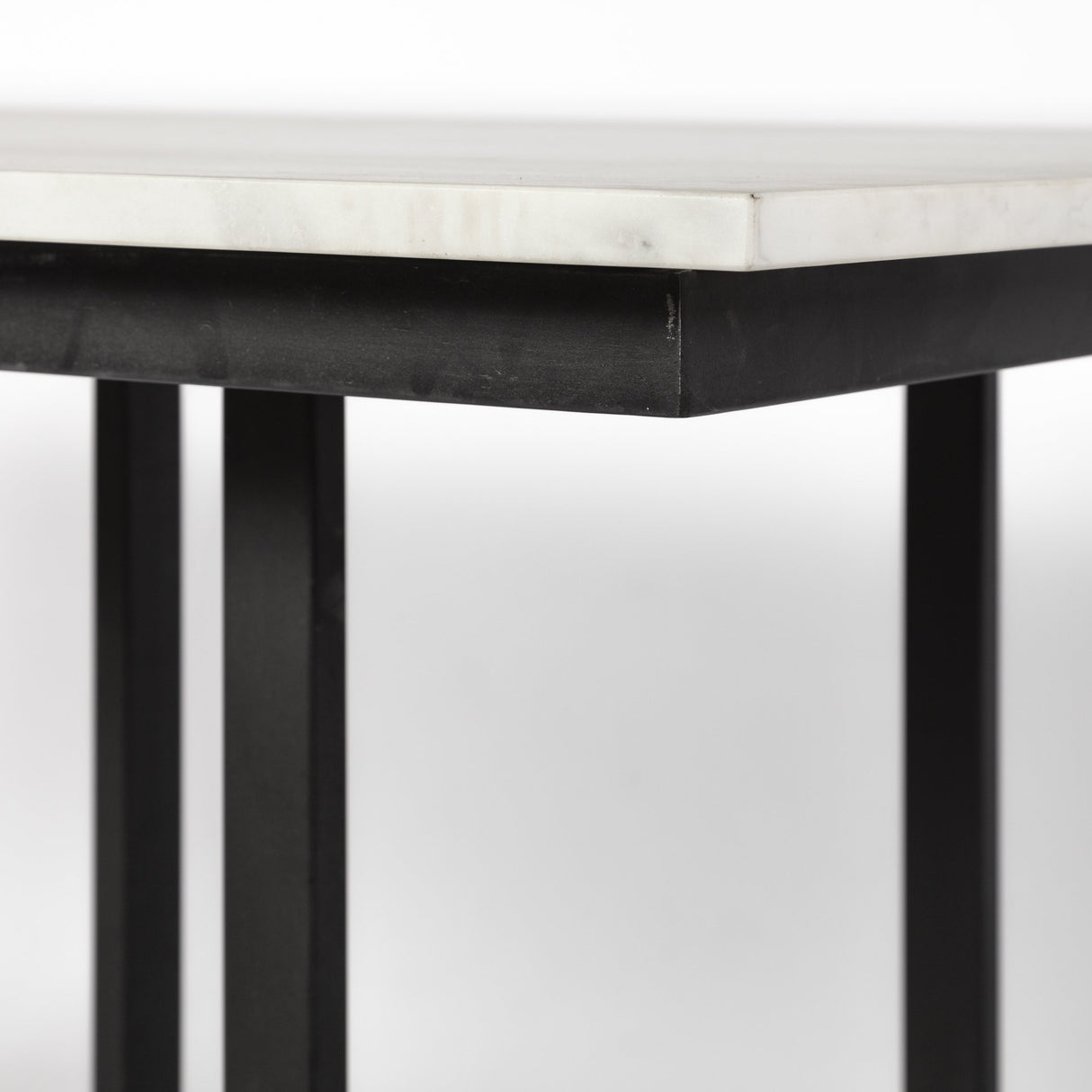 Modern Marble and Metal Dining Table