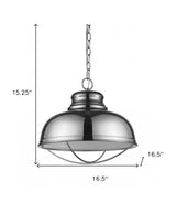 Ansen 1-Light Polished Nickel Pendant