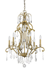 Claire 6-Light Antique Gold Chandelier