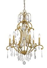 Claire 6-Light Antique Gold Chandelier