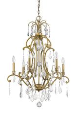 Claire 6-Light Antique Gold Chandelier