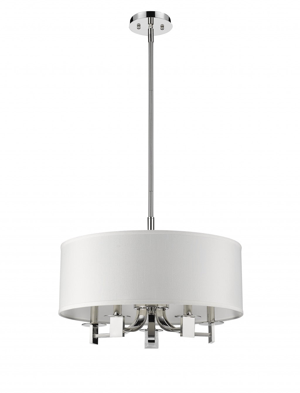 Andrea 5-Light Polished Nickel Drum Pendant