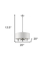 Andrea 5-Light Polished Nickel Drum Pendant