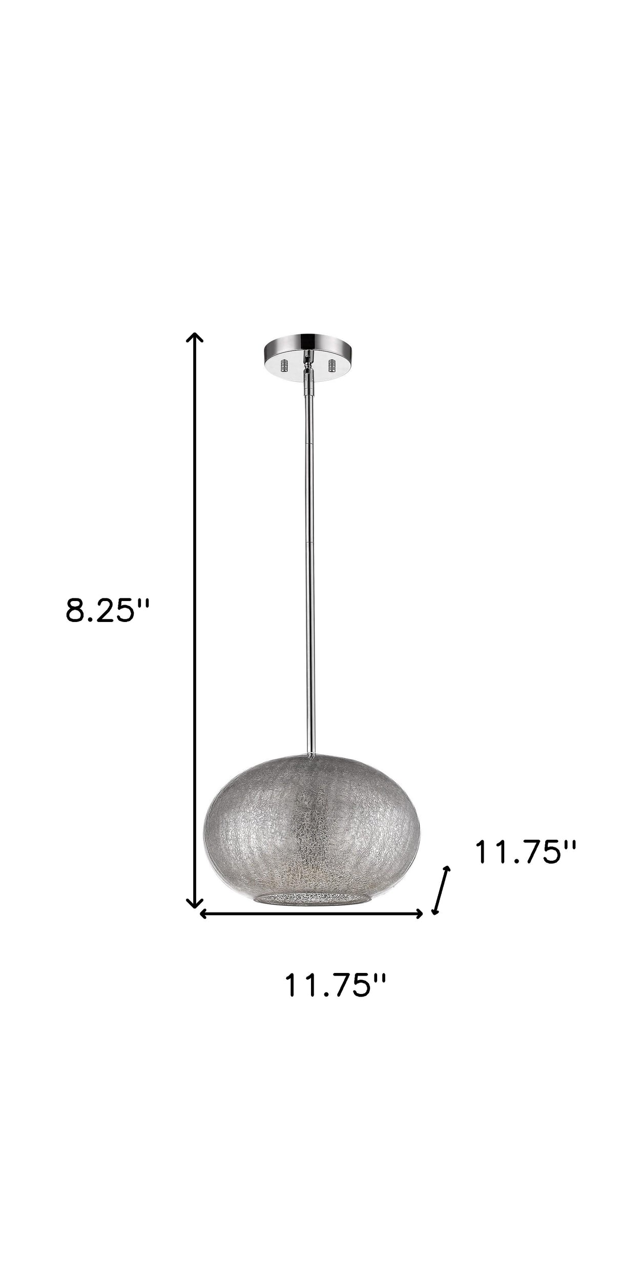 Brielle 1-Light Polished Nickel Pendant