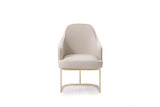 Gray Gold Modern Dining Chair