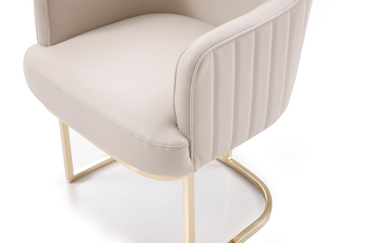 Gray Gold Modern Dining Chair