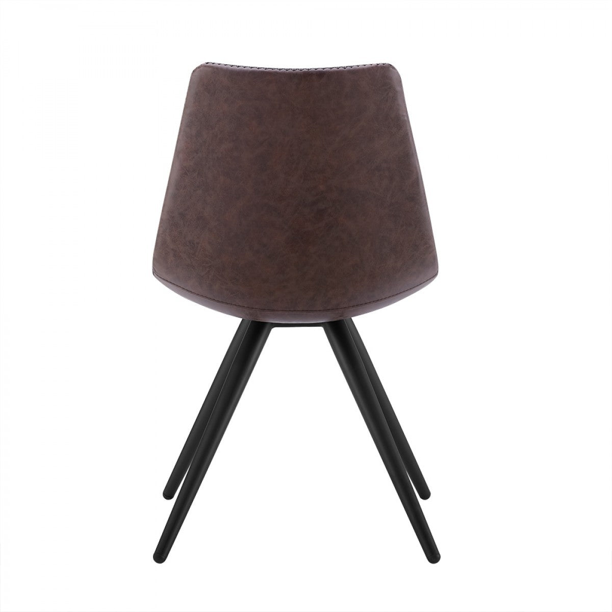 Set of Two Brown Modern Dining Chairs