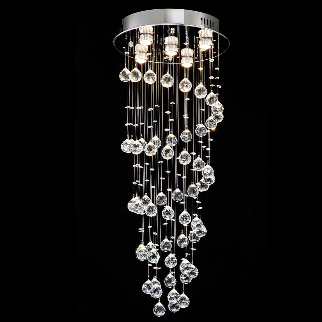 Spiral Faux Crystal Chandelier Light