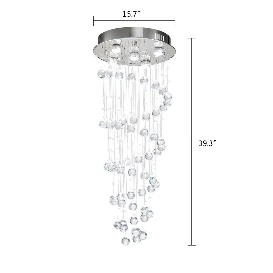 Spiral Faux Crystal Chandelier Light