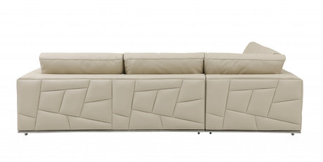 Italian Leather Reclining L Shaped 2-Piece Corner Sectional