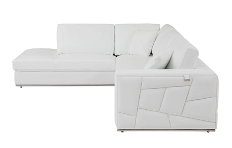 Italian Leather Reclining L Shaped 2-Piece Corner Sectional