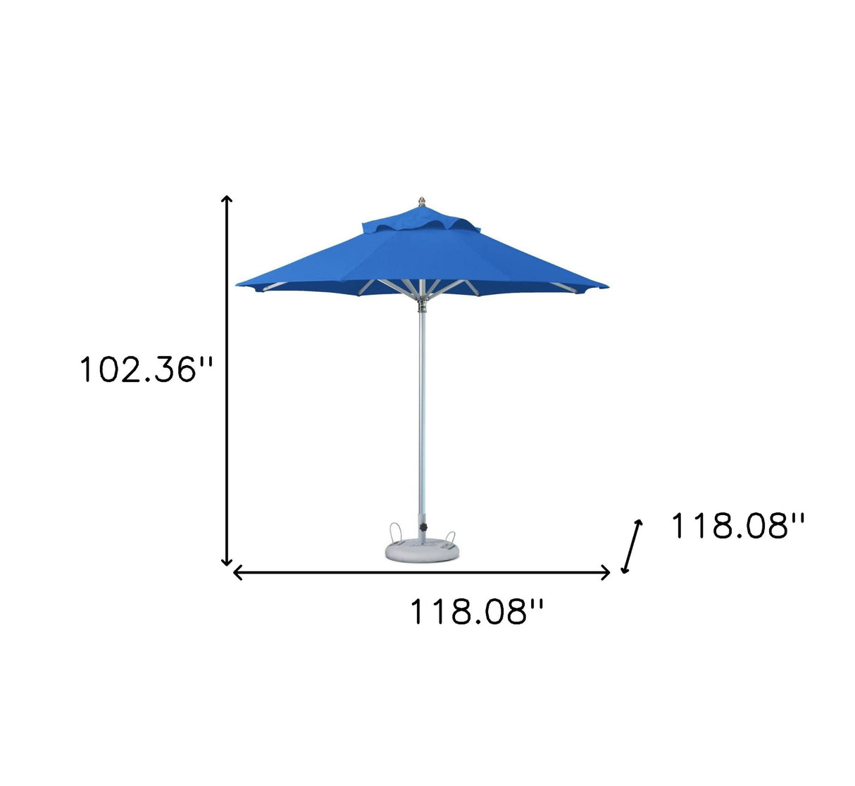 10' Polyester Round Market Patio Umbrella