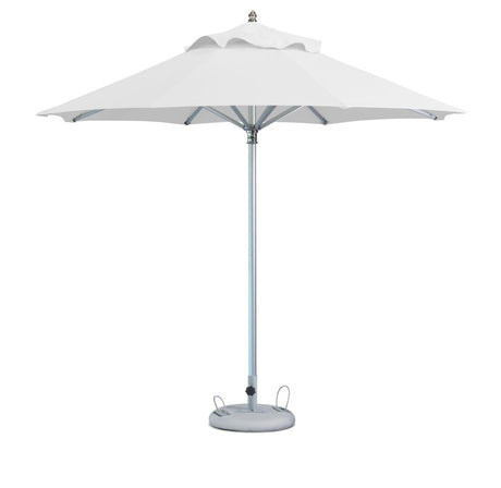 13' White Polyester Round Market Patio Umbrella