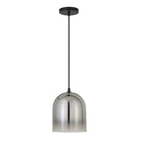 10" Gray Smoked Glass  Bell Shape Ceiling Light