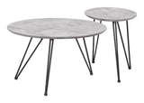 Kerris Coffee Table Set (2-Piece) Gray & Black