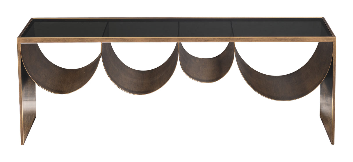 Reed Coffee Table Brass & Black