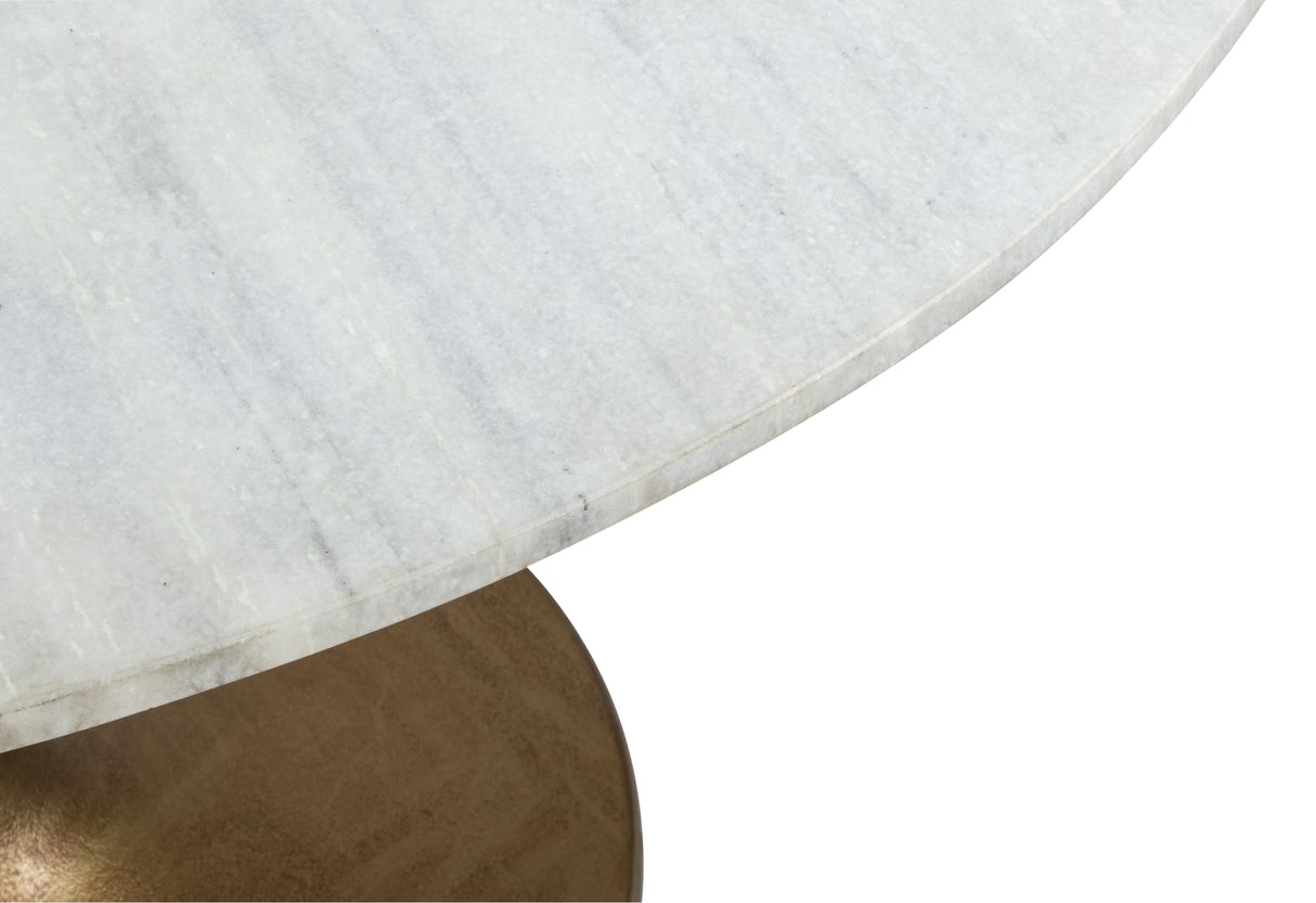 Ithaca Dining Table White & Gold