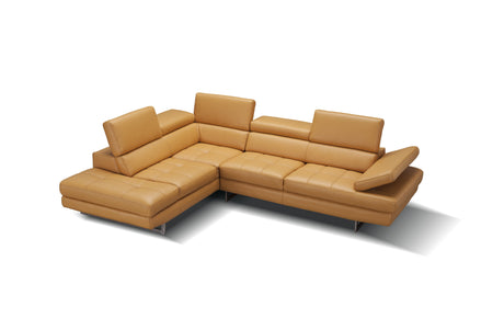 A761 Italian Leather Sectional Freesia In Left Hand Facing