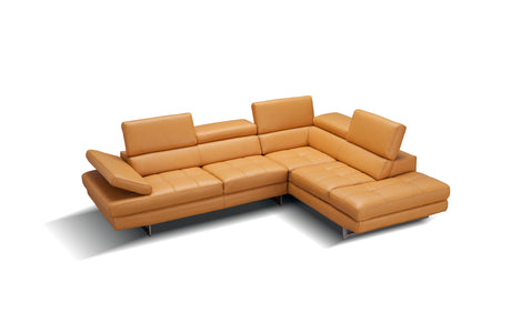 A761 Italian Leather Sectional Freesia In Right Hand Facing