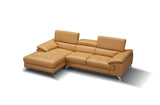 A973B Premium Italian Leather Sectional Left Facing Chaise in Freesia