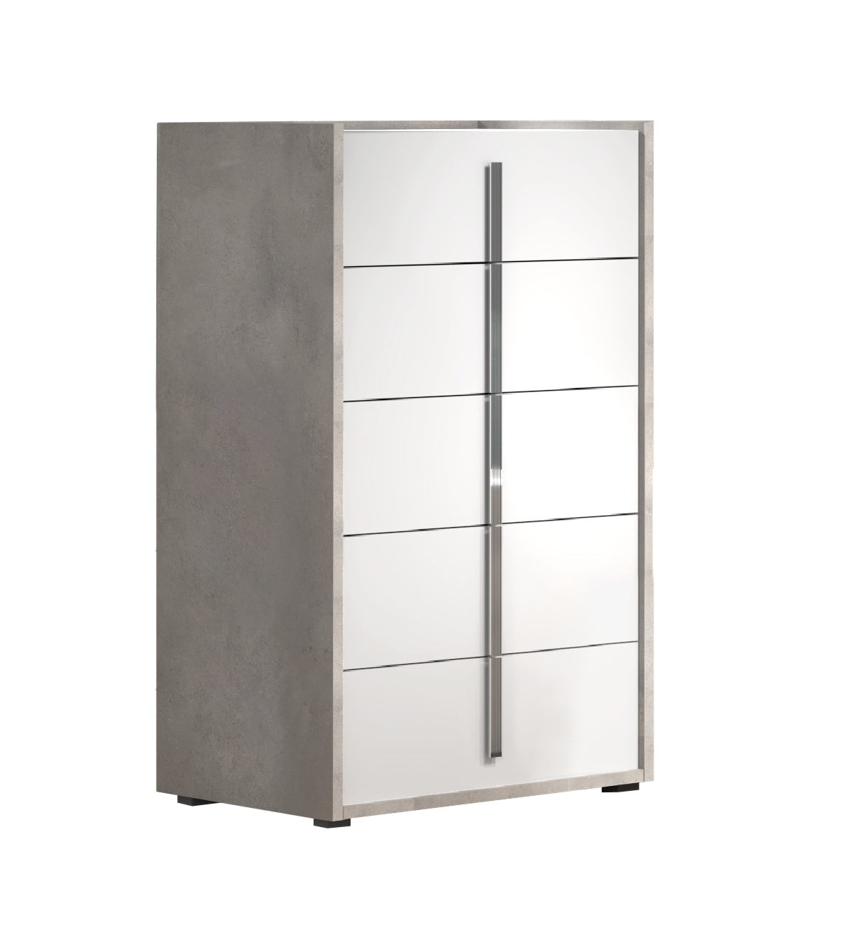 Ada Premium Bedroom Chest in Cemento/Bianco Opac