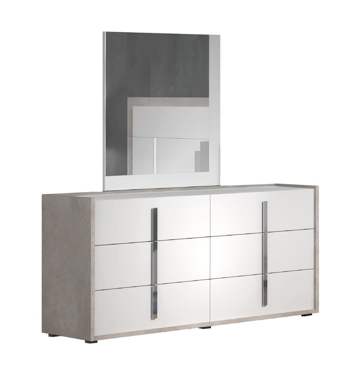 Ada Premium Dresser in Cemento/Bianco Opac