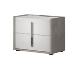 Ada Premium Night Stand in Cemento/Bianco Opac