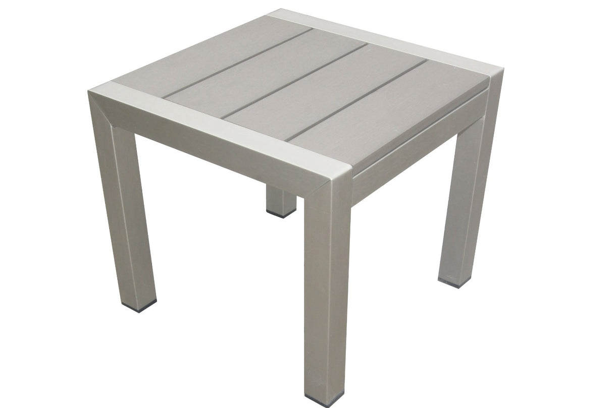 16 Inch Outdoor Side Table, Highly Functional, Easy Movable, Gray